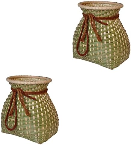 Okrugla vaza od 2 komada za slaganje m vrba centar vrt od ratana u dvorištu pastoralna uskrsna košara-Spavaća Soba vaza za