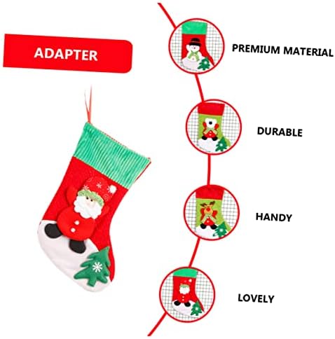 Pakiranje 1 set 4pcs božićna čarapa poklon vrećica božićni dekor odmor čarape kamin viseće čarape mini odmor čarape božićne