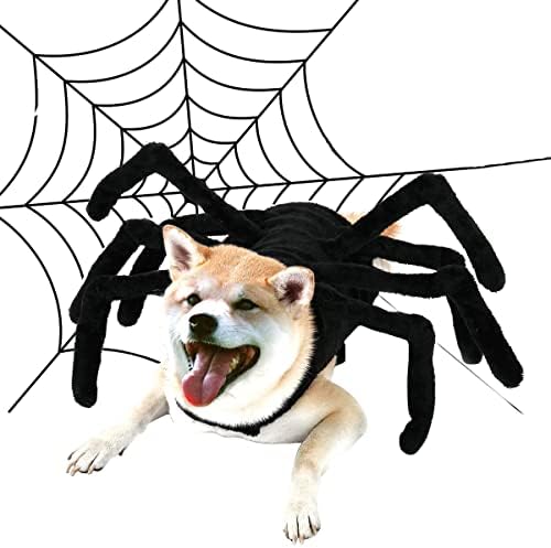 FineValue Halloween Smiješne velike paukove prsa na leđima kreativne mačke i pse velike odjeće za transformaciju psa