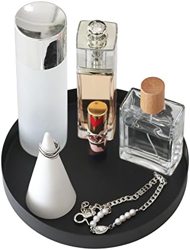FreeLove metalna okrugla ukrasna ladica, organizator svijeća parfem za stol za stol ispraznost countertop kupaonica za skladištenje