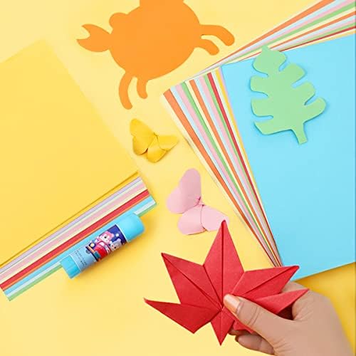 Origami papir 200 listova 20 živopisnih boja, dvostrani šareni 6 -inčni kvadratni list za umjetnost i zanatske početnike