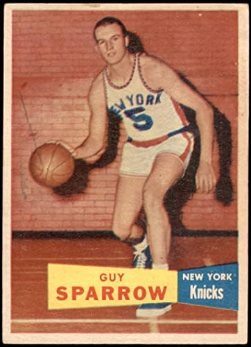 1957. Topps 38 Guy Sparrow New York Knicks VG Knicks University of Detroit Mercy