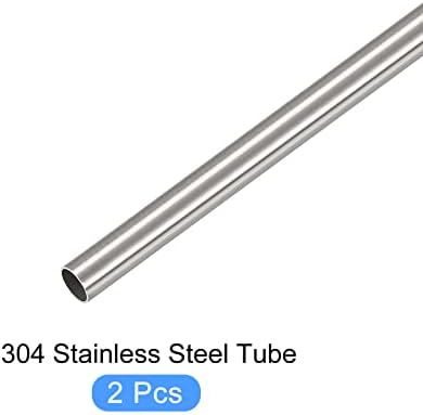 Metallixity 304 cijev od nehrđajućeg čelika 2pcs, ravne cijevi - za opremanje kuće, strojevi