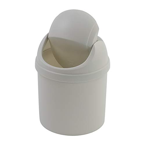 Plastična kanta za smeće od 0,7 galona, mini kantica za smeće s preklopnim poklopcem, bijela