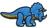 Triceratops Kredni dinosaur prapovijesni gušter Djeca zabavna plava vezena appairana Iron-on flather novo