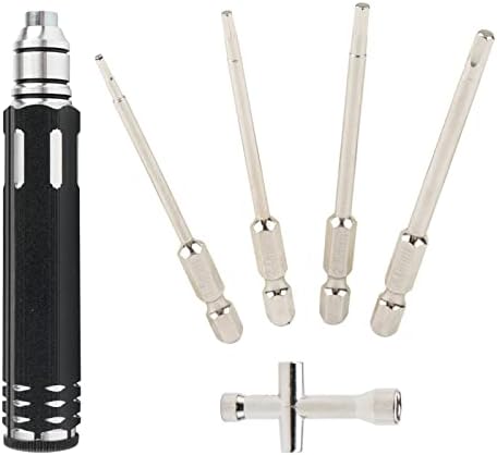 RCHOBBYTOP RC alatni komplet 4 u 1 šesterokutni odvijač Kit & Mini 4-smjer, poprečni ključ, 1,5 mm 2,0 mm 2,5 mm 3,0 mm šesterokutni