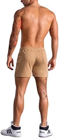 MAIKANONG MENS WOURT Gym Shorts Shorts Cotton Running Athletic Shorts s džepovima s patentnim zatvaračem