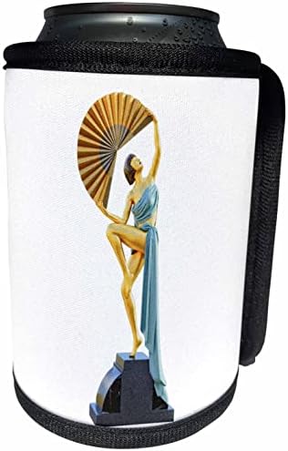 3Drose Art Deco statueta figure koja drži velikog ventilatora. - Omota za hladnjak za hladnjak