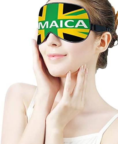Jamaican Kraljevstvo zastave maska ​​za spavanje s podesivim remenom mekim poklopcem za oči zatamnjenja za slijepi za slijetanje
