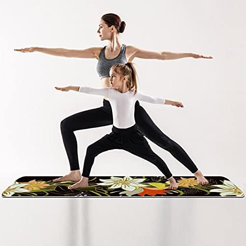 Debela Protuklizna prostirka za vježbanje i fitness 1/4 S Vintage cvjetnim printom u boemskom stilu za jogu, pilates i podnu