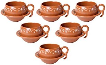 Odishabazaar šalica čaja s tanjurom od 6 | Šalice čaja Set od 6 mikrovalne sef