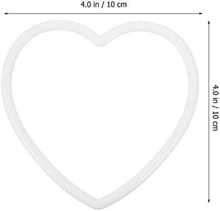 Doitool 20pcs hvatač srca snova prsten akrilni vijenac obruči zanatske prstenove makrorame obruča u obliku srca u obliku