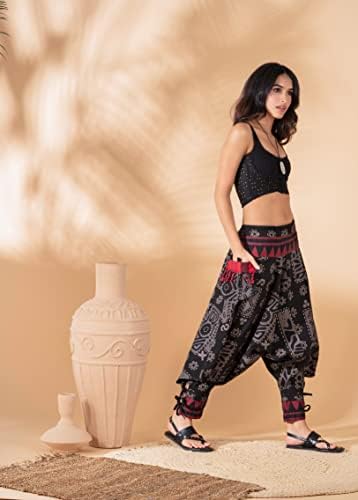 Tvrtka Veshti Unisex pamučna boemska joga vrećastih hlača, hipi mens joggers, udobne ženske pidžame hlače