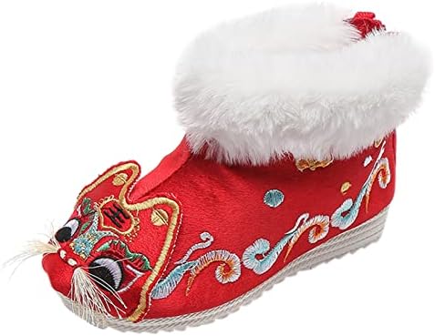 Cipele za djevojčice Dječje cipele Tople pamučne čizme vezene čizme Nacionalni stil čizme princeze pamučne čizme cipele za