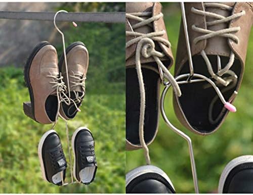 Metalne vješalice za cipele 8pcs držač za cipele od nehrđajućeg čelika kuke za vješanje cipela suhe Police za cipele dvostruke