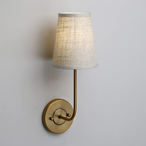 Set od 2 komada Vintage rustikalni zidni svijećnjak s lepršavim sjenilom u obliku lijevka Od lanene tkanine, noćne svjetiljke