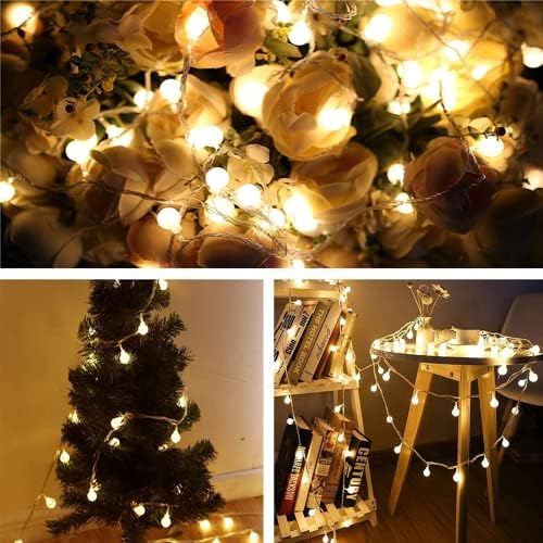 Tidant Globe String Lights 10ft 20 LED, gudačka svjetla za zatvorene vanjske viseće svjetla Ukrasna božićna svjetla za kućne