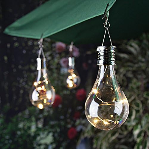 Vefsu kampiranje vrtna žarulja solarna viseća vodootporna lampica LED vanjska rotirajuća LED svjetla božićna svjetla （1pcs-čista）