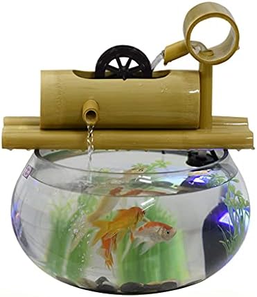 ZLBYB Mali stakleni spremnik za ribu Ekološka radna površina akvarij Djeca lijena riba spremnik