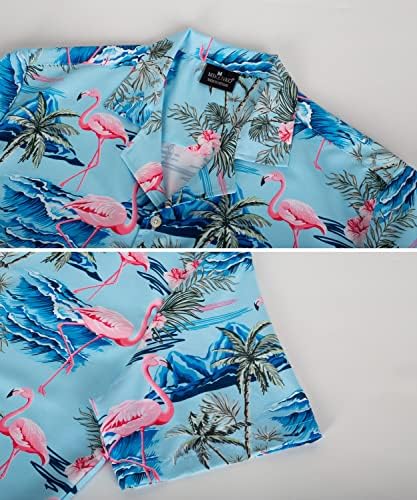 Mikenko 80S 90S retro havajska košulja za muškarce Smiješna gumba dolje košulja velika i visoka gumba s kratkim rukavima