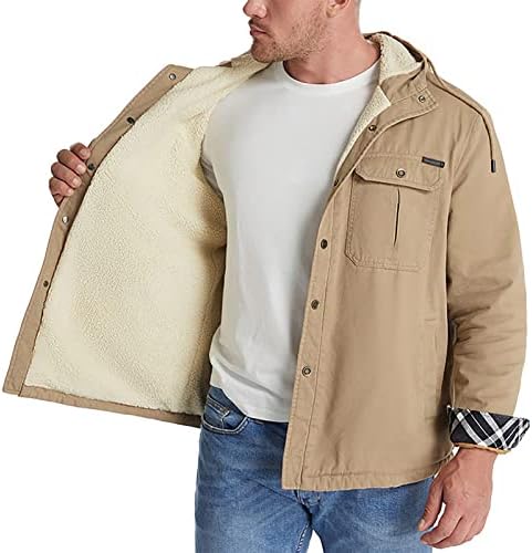 Muška jakna zima, zimski trendovski aktivni kaputi s dugim rukavima plus veličina kornjača Fit srednje jakne5