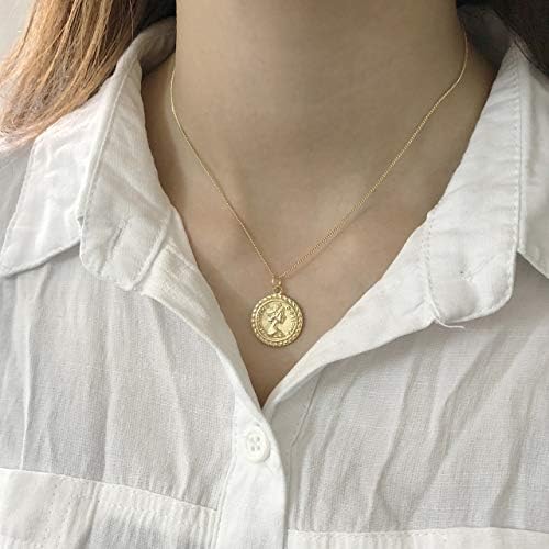 18K Zlatna ogrlica s privjeskom za žene, djevojke i muškarce, 18k pozlaćena nježna minimalistička ogrlica za žene