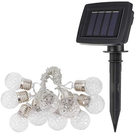 Herchr solarni niz svjetla Vanjska vodootporna, 12ft 10DED solarni popločani patio Globe String Svjetla za vrtno vjenčanje