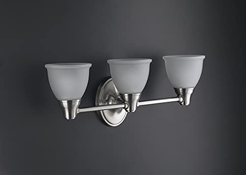 Kupaonsko svjetlo za toaletni stolić, zidni svijećnjak, položaj gore ili dolje, navedeno u abound, 3 svjetiljke, brušeni