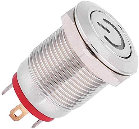 Fafeicy 12 mm prekidač metalnih gumba bez zaključavanja, LED samo-resetiranje u obliku prstena i napajanja, gumbi i indikatori