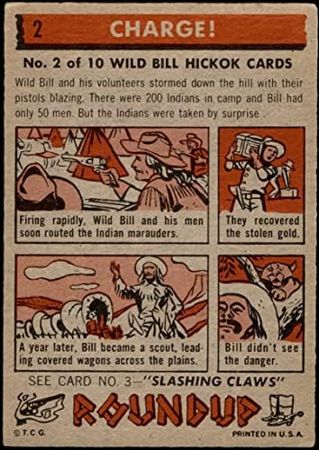 1956. Topps 2 naplaćuju Wild Bill Hickok VG