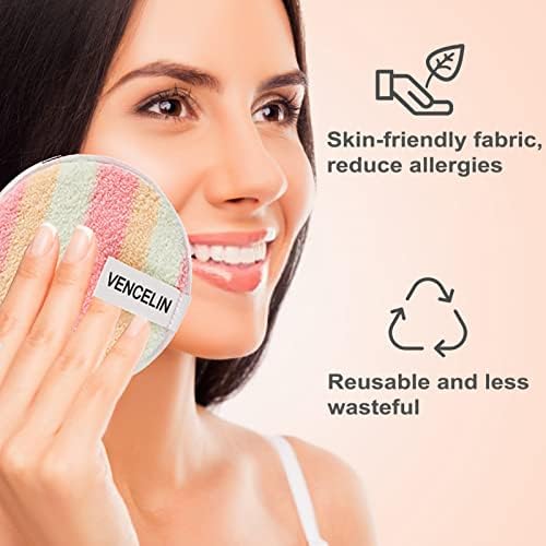 3PCS jastučići za uklanjanje šminke za višekratnu upotrebu - Očistite jastučiće za šminku i maske za čišćenje lica ， prikladno