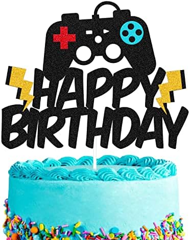 Video igra Topper za rođendanske torte, otključana razina ukrašavanja kolača, dekor torte, kontroler igre, Tema za dječake