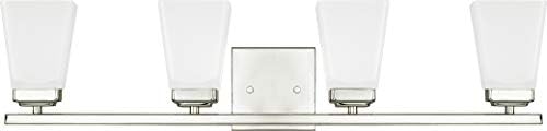 114421-334 moderna meka bijela staklena zidna svjetiljka za kupaonicu, 2 svjetiljke ukupne snage 200 vata, 7 u 13 vati, mat