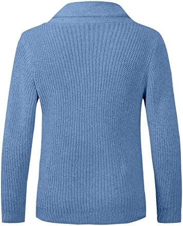 Predimenzionirani džemperi za muškarce zimske muške štand ovratnik s jednim grudi džemper moda casual