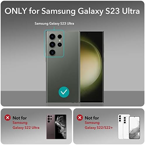 ESR za zaštitu objektiva fotoaparata Samsung Galaxy S23 Ultra, Pribor Samsung S23 Ultra, otporan na ogrebotine ультратонкое