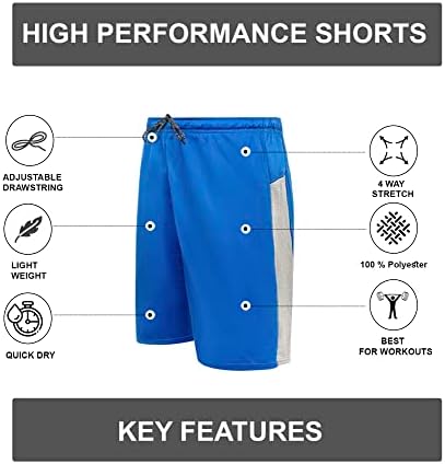 Muške atletske kratke hlače muškaraca s džepovima-gym vježbanje aktivne performanse kratke hlače-4