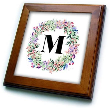 35 - monogram-slika cvjetnog kružnog monograma-uokvirene pločice
