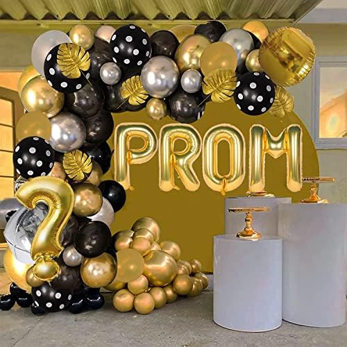 Prom prijedlog baloni Prom baloni s upitnikom zlato 32 -inčni slovo od folije Prompopos Balner 2023 Diplomirani ukrasi Prom