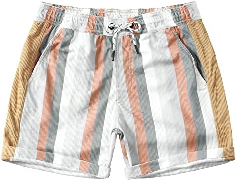 Jotook muški casual tracting corduroy kratke hlače elastični struk ljetne kratke hlače s džepom