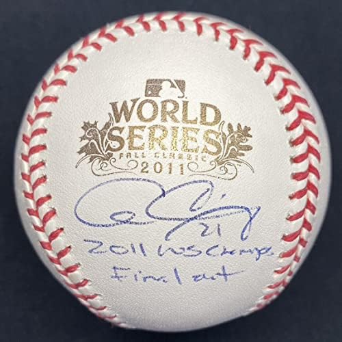 Allen Craig 2011 WS Champs Last Out Out potpisani 2011 Svjetska serija logotip bejzbol JSA - Autografirani bejzbol