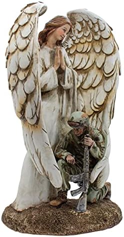 12 Anđeo čuvara zaštite i molitve s vojnikom | Vojni kućni dekor | Sjetite se moliti za raspoređene vojnike | Sjajan poklon
