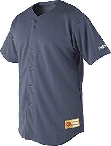 Rawlings Sportska roba muški dres s punim gumbom, grafit, veličina 38