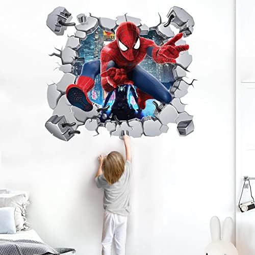 Karomenski superheroj pauk-man zidna naljepnica pauk-man-23 inča x 21 inča djece naljepnica za tematsku sobu za dječju sobu