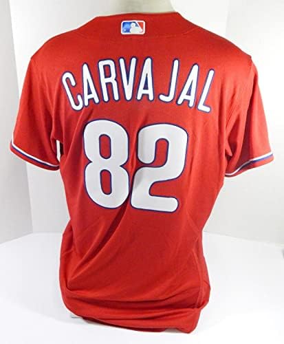 Philadelphia Phillies Rafael Carvajal 82 Igra je koristila Red Jersey DP44216 - Igra korištena MLB dresova