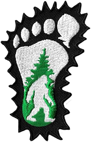 Patch Bigfoot Print - Matt Stewart Art's Sasquacher - Izvezeno umjetničko djelo Iron -On/Sew -on Patch - 3,5 x 2,5