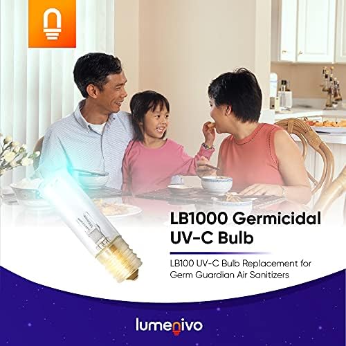 Zamjena žarulje LB1000 UV-C za Germ Guardian GG1000, GG1000CA, GG1100, GG1100W, GG1100B od Lumenivo - 3 W, UVC-lampa sa intercoolerom