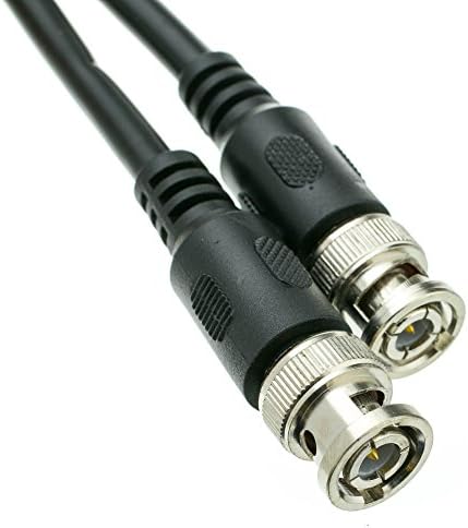 CABLESHOLESALE RG59/U Koaksijalni kabel, BNC muški do BNC muški konektor koaksijalni kabel za video, 75 ohm, 22 AWG, Black,