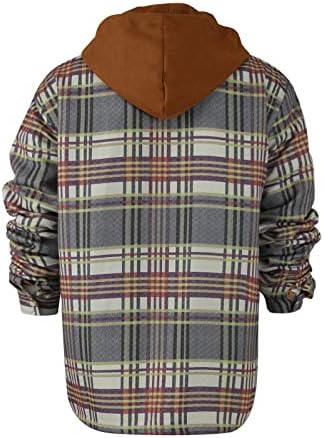 Zimske jakne za muškarce Karirane košulje dodajte baršun kako biste održali toplu jaknu s kaputama s kapuljačom i jaknama