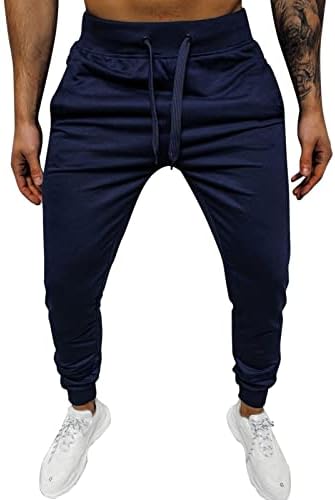 Sezcxlgg muškarci joggers hlače muške udobne hip hop hlače čipkaste manžetne manžetne solidne boje hlače s džepom