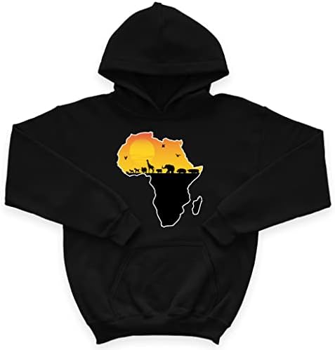 Afrička dječja djeca spužva Hoodie - Hoodie Afrika kontinenta - slatka kapuljača za životinje za djecu